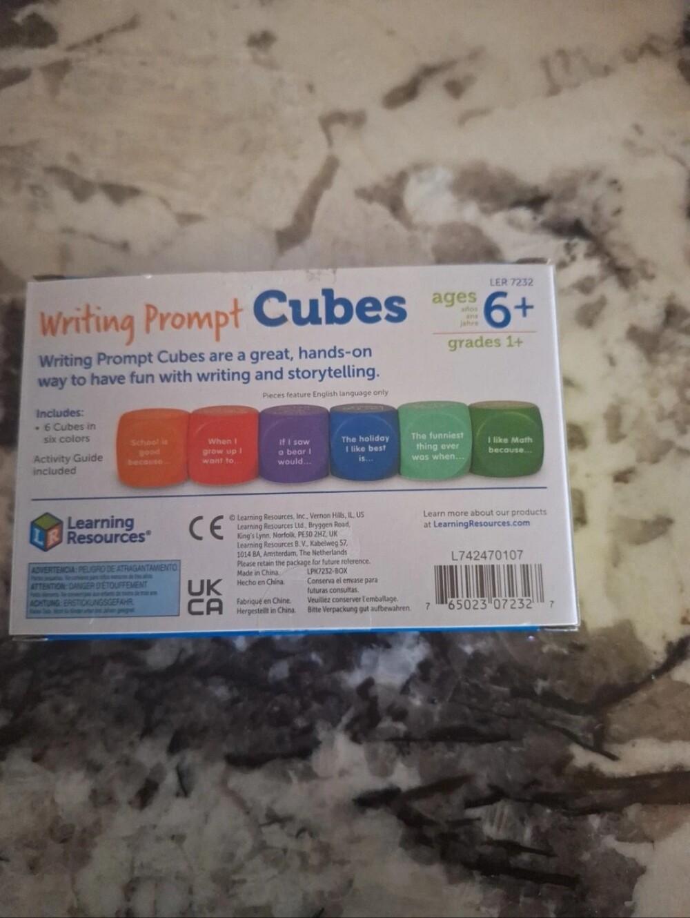 Learning Resources Writing Prompt Cubes - Multicolor Creativity Set - Picture 2 of 6